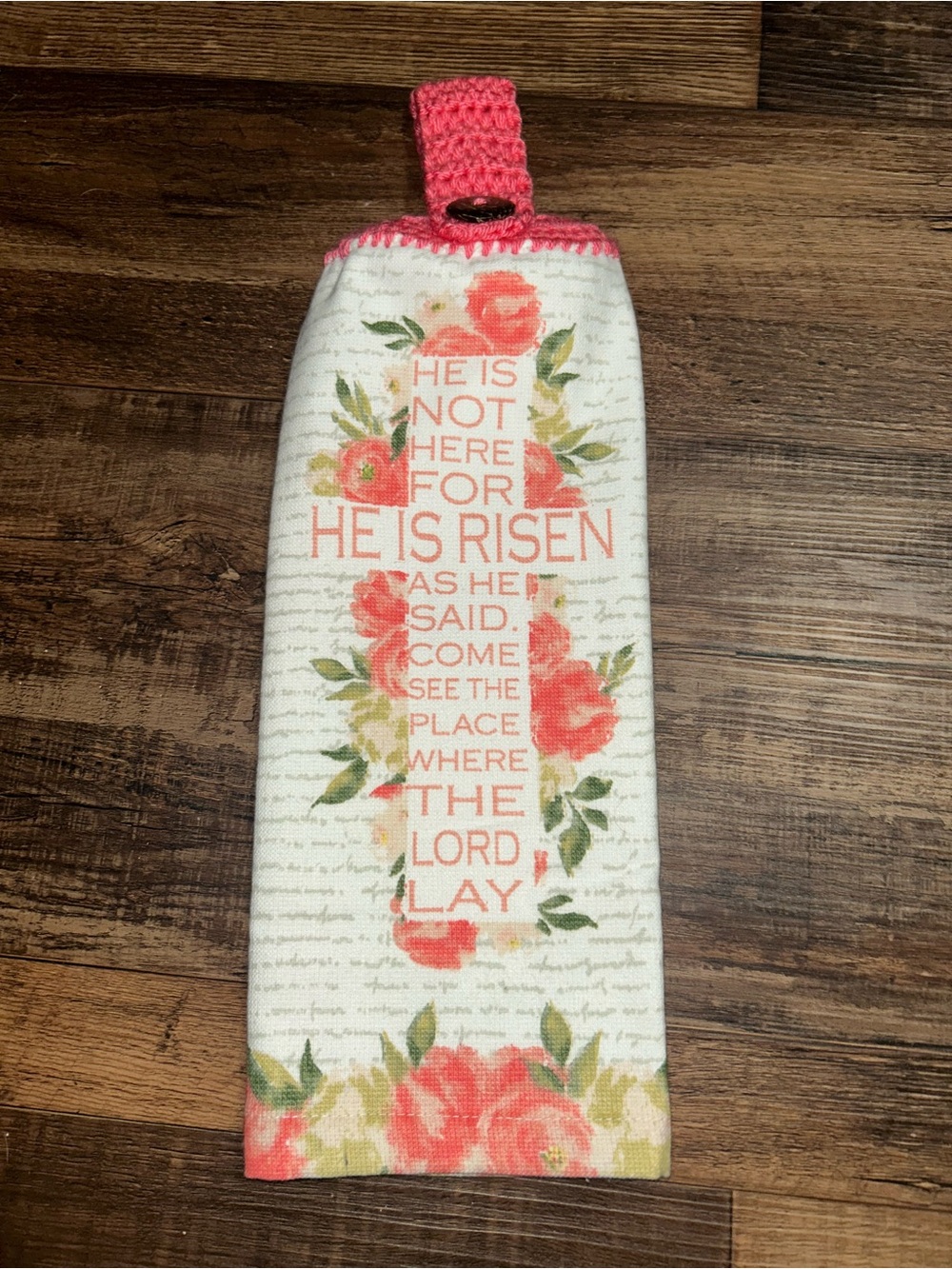 Floral Cross Hanging Towel